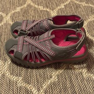 Women's Gray and Pink Sandals